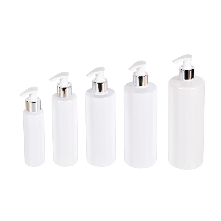 Latest Design Custom PET Cosmetic Packaging 100/200/300/500ml Flat Shoulder Airless Plastic Lotion Pump Bottle