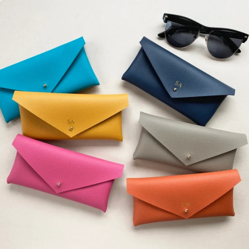 Reusable PU Leather Glasses Pouch Sleeve Cases Fashionable Sunglasses Eye Glasses Case Box