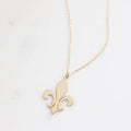 Women of the Faith of the Fleur DE Lis Necklace Belief Jewelry Stainless Steel Flower Lily of St. Nicholas Lotus Catholic Royal