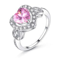 Wholesale Custom Jewelry Popular Korean Zircon Heart Ring Romantic Women Ring for Girl