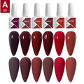 JTING Acrylic Nail Art Gel Polish UV Gel OEM Wholesale 6 Colors Set 15ml Bottles Gel NAIL Polish Kit Custom Private Label