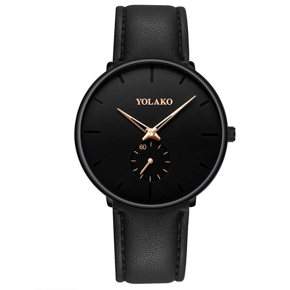 YOLAKO Men Wrist Watch Casual Men's Business  Watches Steel Band Quartz Clock Relogio Masculino Customized LOGO
