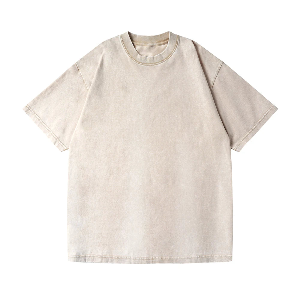 Fashion Design Summer Oem Custom logo Washed Distressed High Street Oversized Women t Shirt