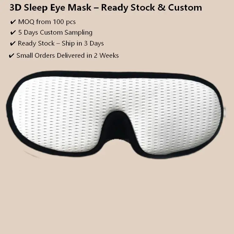 3D Memory Foam Sleep Mask  MOQ From 100 Pcs  Fast Custom Sampling
