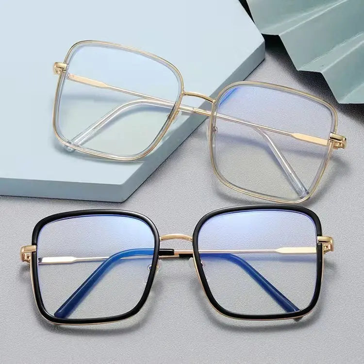 Big Frame Square Anti Blue Light Glasses Frame Oversized Computer Eyewear Frame for Women Men Square Optical Glasses Eyeglasses
