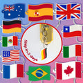 Bestseller Popular Wholesale Flag Keychains Accessories Stylish Country Souvenir PVC Bag Charms Key Chains Rings for Collectors