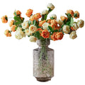 O-X501 Wholesale Cheap Artificial Flower Peony White Silk pink Peonies Flower Branch Wedding Decor Mini Peony Artificial Flower