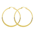 Wholesale 18K Gold Stainless Steel Women's Fashion Earrings Round Shape Fancy Fine Hoop Design for Women