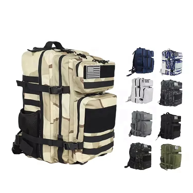 OEM Acceptable Outdoor Hiking Backpack 900D Oxford 15L 25L 45L Tactical Backpack for Men Trekking Shoulder Bag