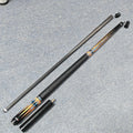 Billiard Cue 100% Real Carbon Shaft Maple Wood Butt 1/2 Pool Cue  58" Length with Extension  and Cue Joint Cover