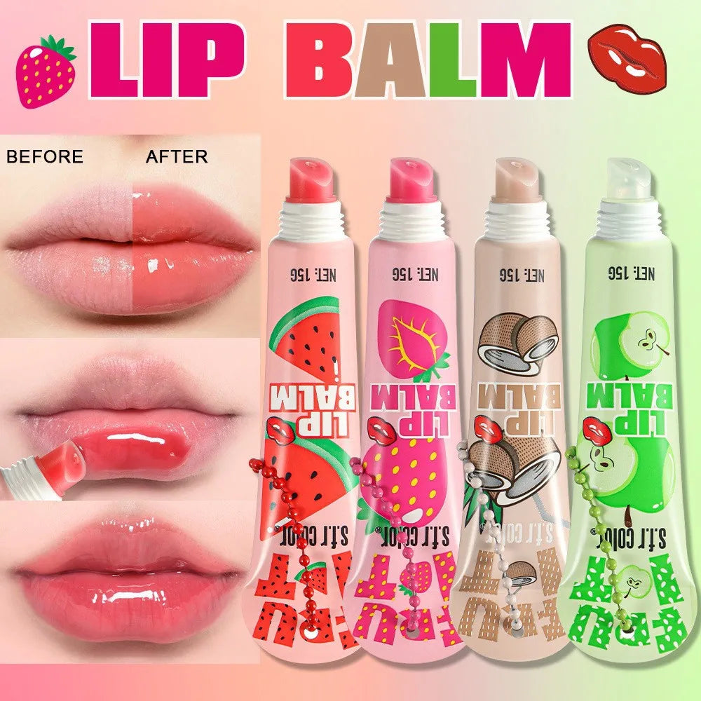 New Design Wholesale Fruit Burst Lip Plumping Gloss Shimmer Liquid Lip Gloss Moisturizing Lipgloss Tubes with Key Chain