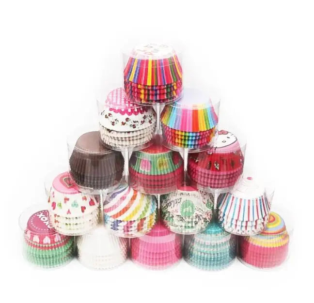 OEM Cupcake Liners Rainbow Standard Paper Baking Cups Cupcake Liners Muffin Baking Cupcake Mold to Use for Pans