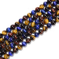 Multi Color Tiger Eye Smooth Round Gemstone Loose Beads Size 6mm 8mm 10mm for Jewelry Making