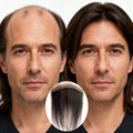10" Natural Hairline Vloop Front Systems Black Straight Male 100% Human Hair Natural Line Full Lace Base V Loop Wigs for Man