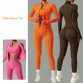 3 Pieces Workout Sets for Women Yoga Outfits Activewear Tracksuit Sets Fitness Yoga Sets