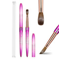 Custom Logo Pinceles 100% Pure Kolinsky Brush Gradient Pinkish Purple Kolinsky Acrylic Nail Brush for Acrylic Nails Art