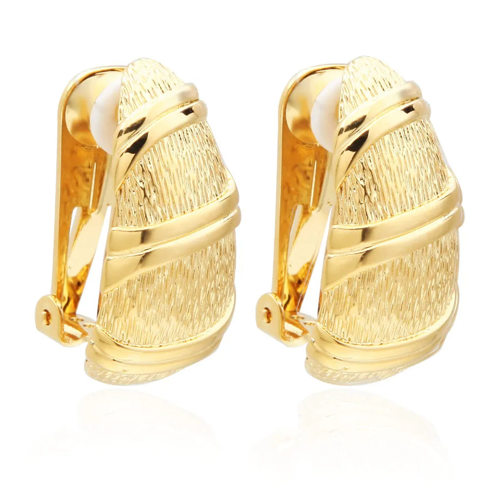 Special Unique Jewelry Women Cuff Earrings Simple Gold Brass Earring Designs Ear Cuffs No Piercing Mujer Wholesaler.
