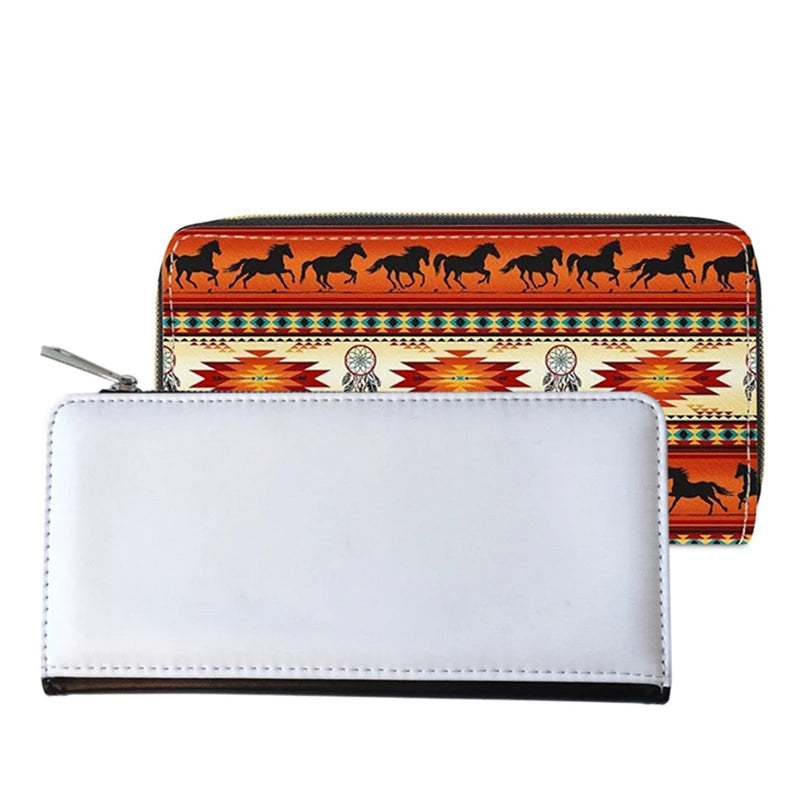 Sublimation Blank Cheap Short Pu Leather Women Clutch Purse Wallets for Promotion Big Wallet Women