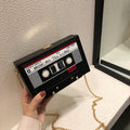 Creative Personality Handbags Radio Box Small Square Bag Trendy Women's Simple Stitching Shoulder Messenger Chain Bag