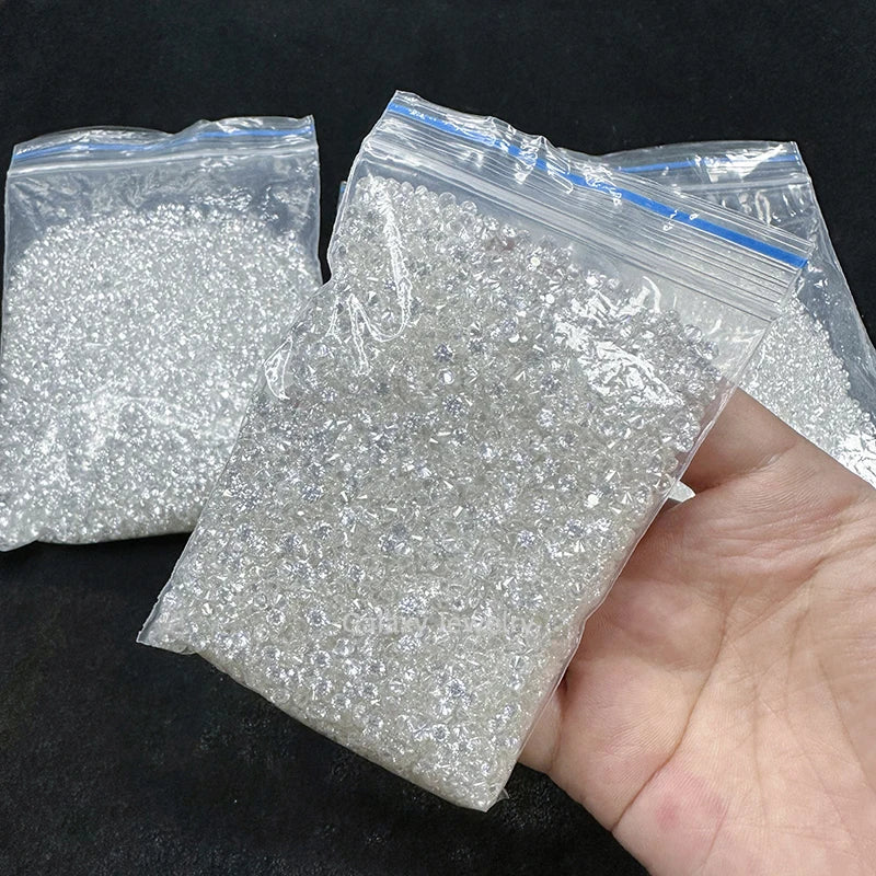 Def Moissanite Stone Round Brilliant Cut Loose Colorless Moissanite Diamond Small Melee 0.7-3.0mm Moissanite