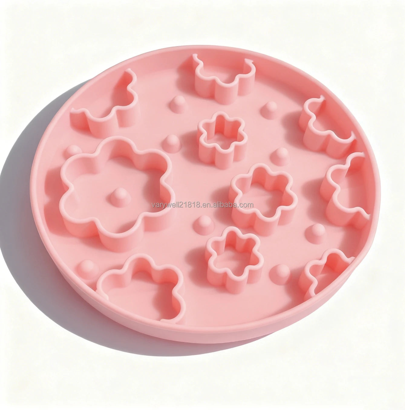 Slow Eating Pet Enrichment Dog Suction New Design No BPA Silicone Lick Mats Pet Dog Lick Mat Flower