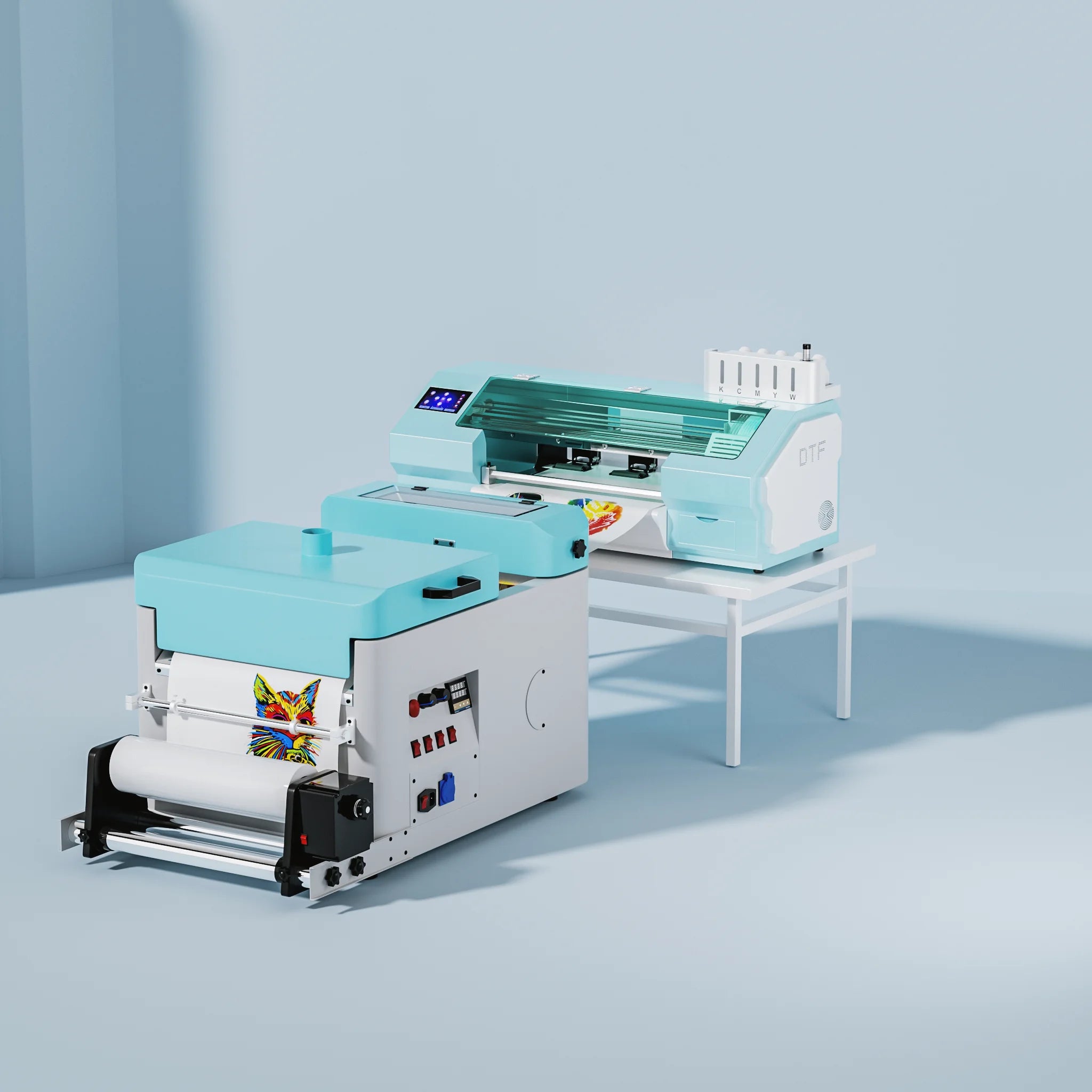 Automatic DTF Printer Intelligent System Built-in Cutter 4���/H Fast Speed Wide Printing XP600