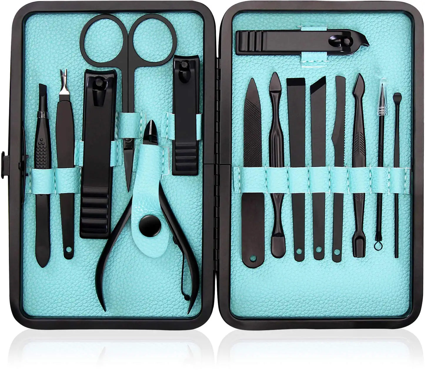 15 Pieces Manicure Pedicure Set for Women Men Nail Clippers Stainless Steel Portable Travel Grooming Manicure Set
