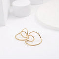 Geometric Stainless Steel Shape Earrings for No Holes Ear No Piercing