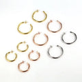 Minimalist Fashion Women Jewelry Earring 18k Gold Plated Hypoallergenic Stainless Steel Open Hoop Earrings