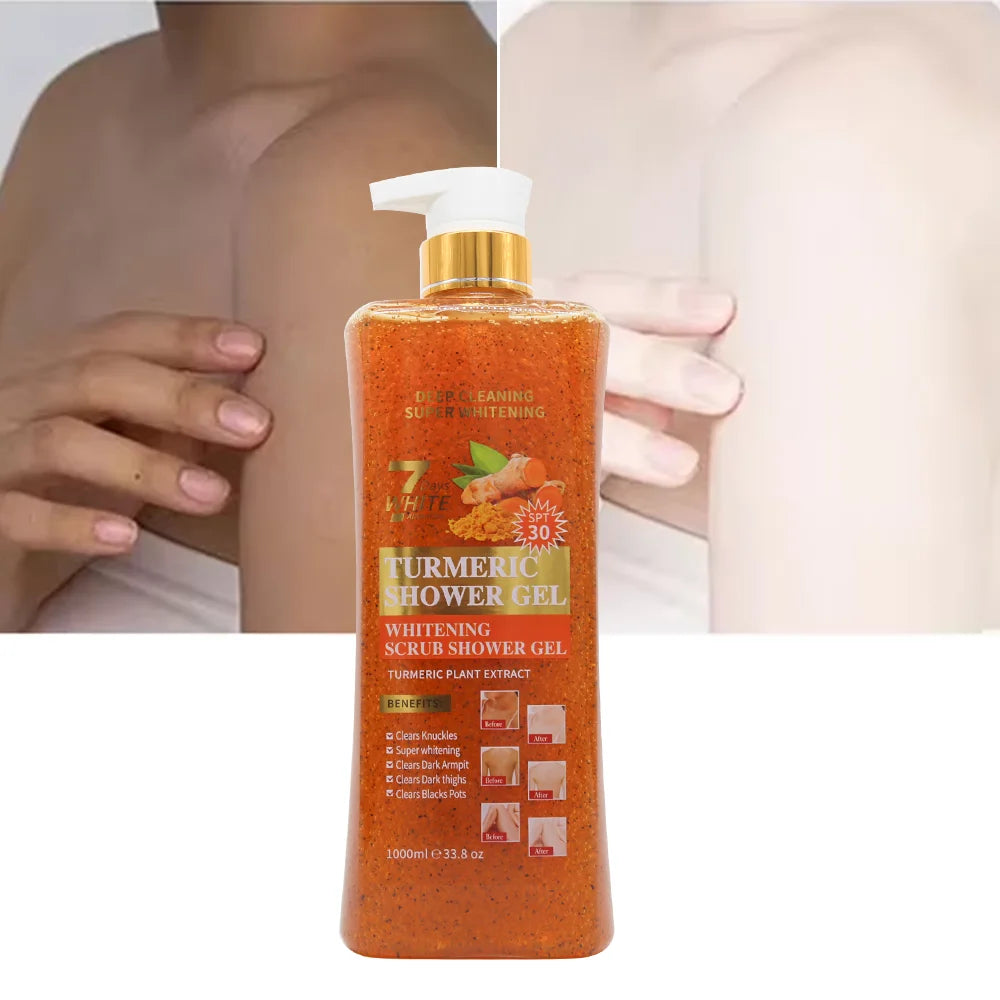 Private Label Wholesale Shower Gel Whitening Moisturizing Skin Hydrating Refresh Body Care Bath Turmeric Shower Gel