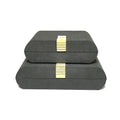 Woven Leather Fancy Organiser Storage Box Modern Simple Design Leather Rectangle Jewelry Storage Box