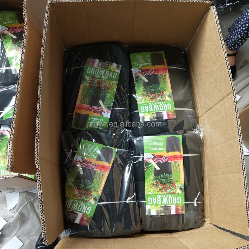 3/5/7/10 Gallon Felt Plant Grow Bag Home Garden Planter Bags Premium Breathable Fabric Pots