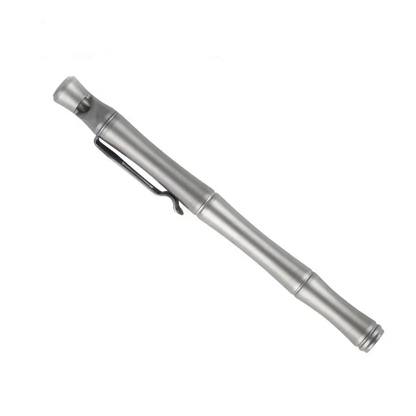 TC4 Multl Tool Portable EDC Gadget Outdoor Equipment Titanium Alloy Pen with Survival Whistle Wire EDM CNC Machining Plating