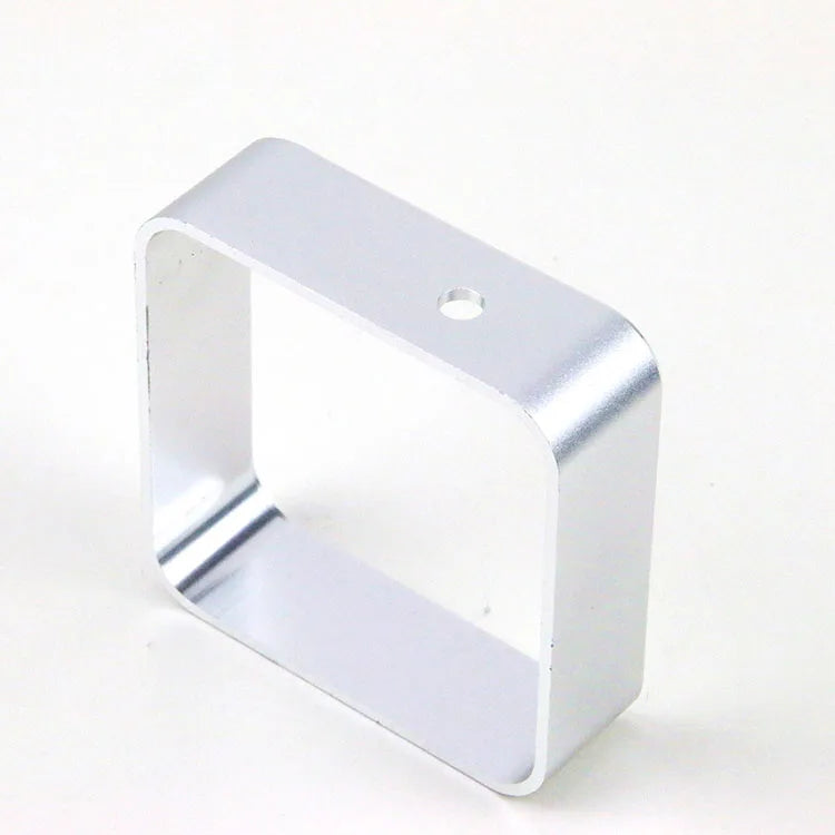 High Precision CNC Machined Anodized Aluminum Square Spacer with Mounting Hole Custom Aluminum Bracket for Industrial Equipment