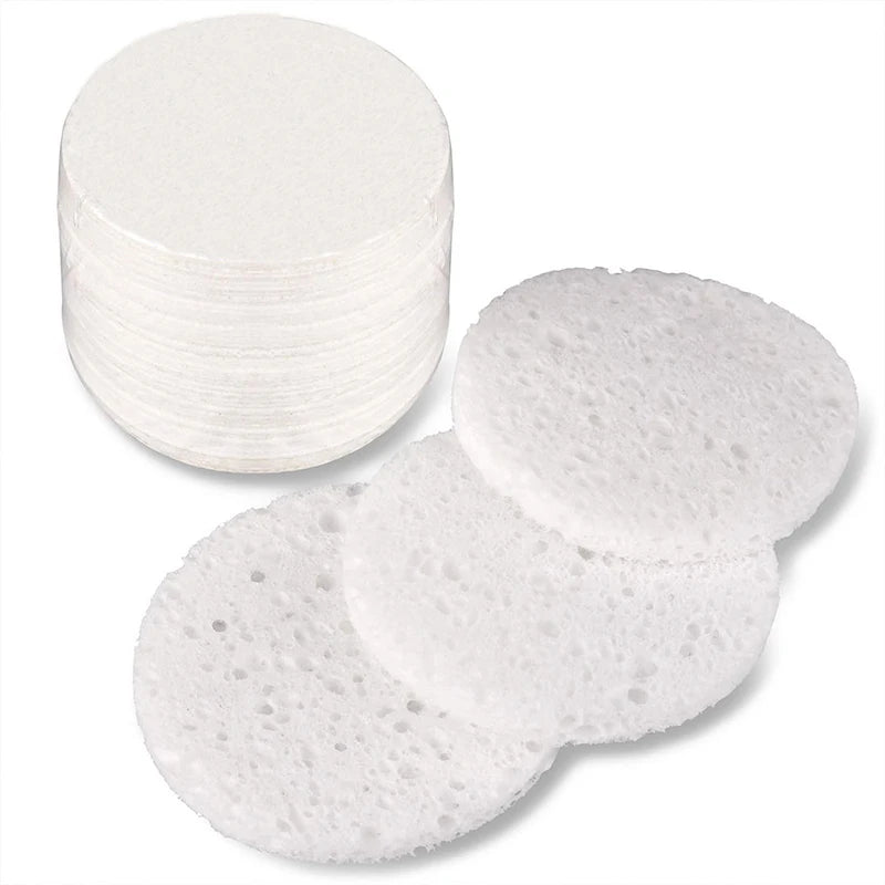 Woxin Eco-Friendly Facial Puff New Style Compressed Cellulose Makeup Cleansing Sponge Soft Stocked Wood Pulp Heart Flower Shapes