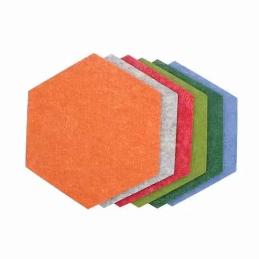 Hot Sale 9mm Pet Acoustic Panel Pet Acoustic Hexagon Tiles Polyester Hexagon Acoustic Panels