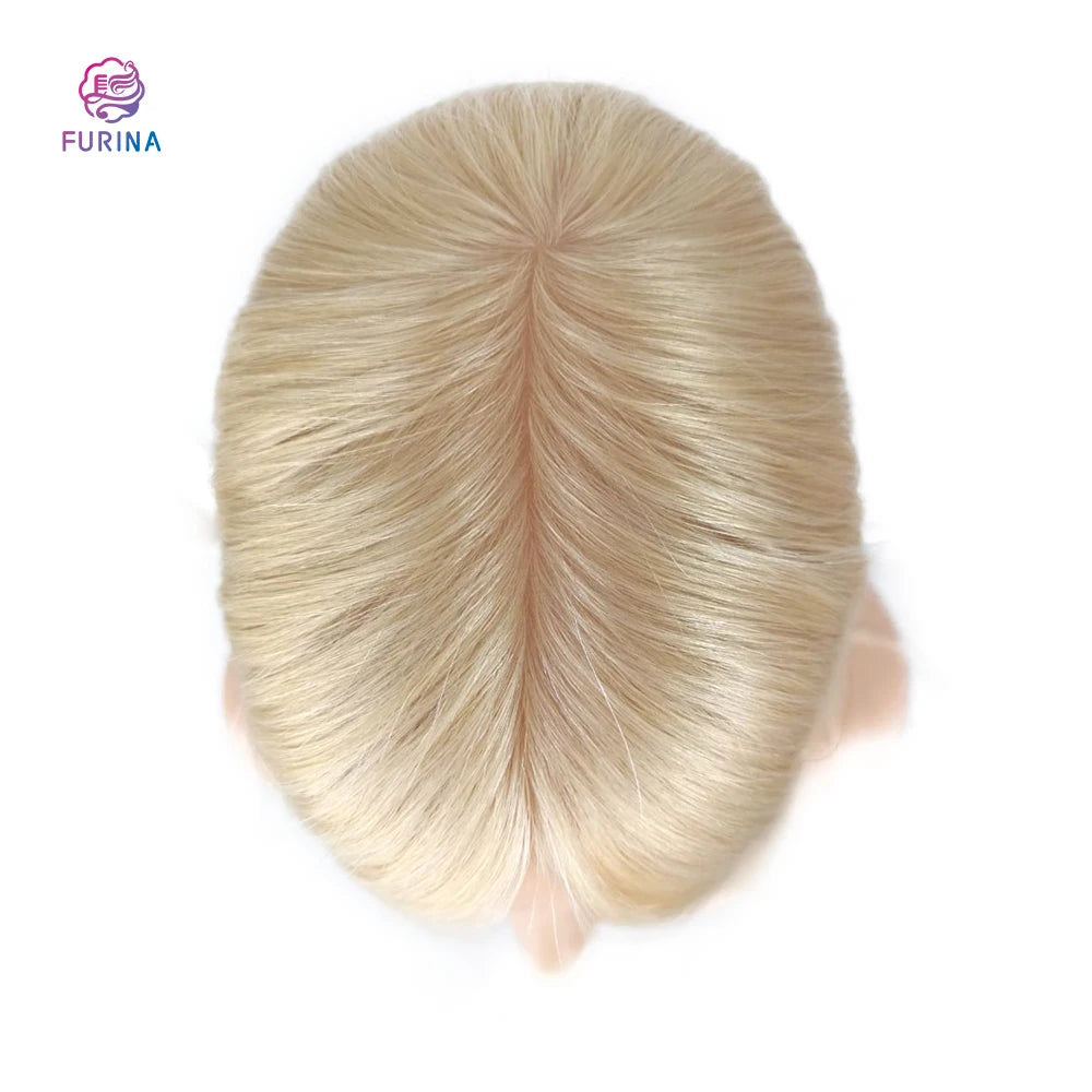 Furina Knotted Toupee Woman Skin Hair Toupee for Women Hair  Human Hair Toupee for Women