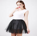 Pettiskirt Red/Black/White Latin Ballet Tutu Adult Girls Dance Short Skirts 100% Polyester 40cm