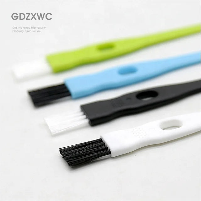 2-in-1 Round Scraper Cleaning Brush with PBT Bristles Nylon Material 9-Color Options 110mm Lightweight 3g for Home Kitchen Use