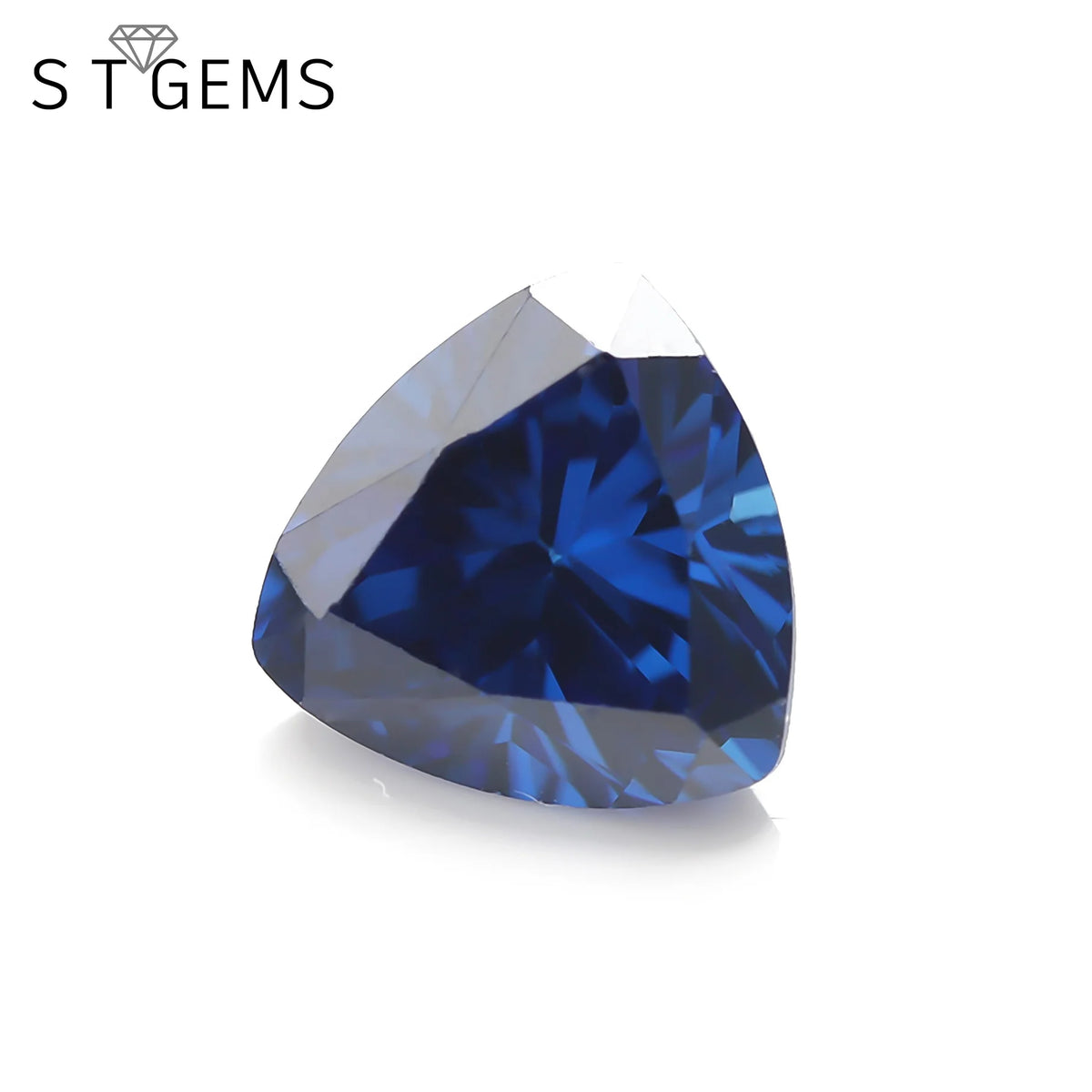 Synthetic Sapphire CZ Gemstone Loose Triangle Shape Cubic Zirconia for Sale MegaBDM