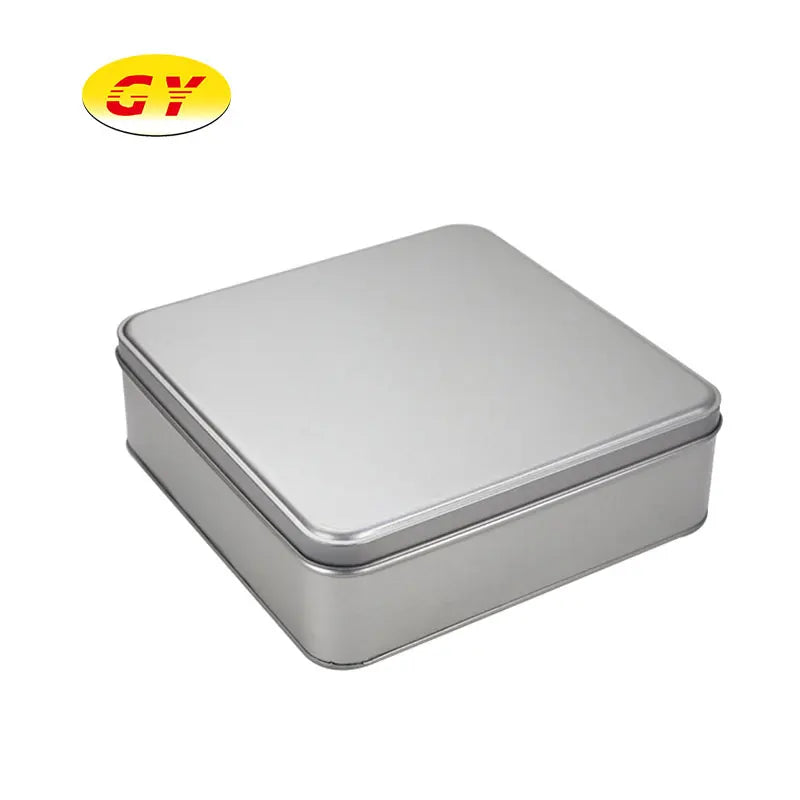 Custom Printed ISO9001 Certified Chocolate Square Metal Tin Container with Lid for Cosmetic Eye Cream and Nail Polish Oil