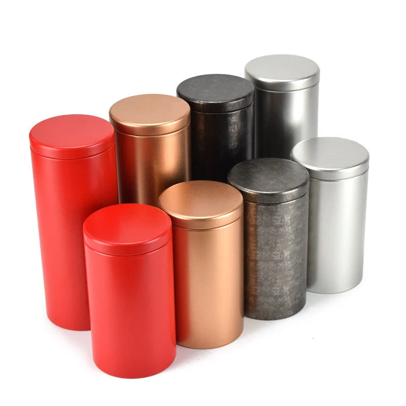 Custom Metal Small Round Tin Box Food Grade Packaging for Tea Candy Cookie Bread Chewing Gum with Custom Logo