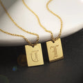 Wholesale Trendy Adjustable 18K Gold Plated Stainless Steel Initial Letter Pendant Necklace