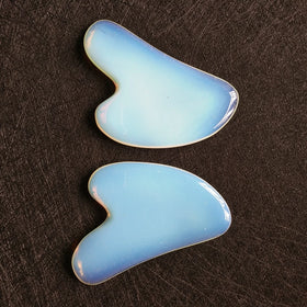 Facial Gua Sha Scraping Massage Face Opalite Jade Facial Guasha Board Heart Scraper Tool