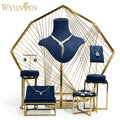 WYP Blue  Jewelry Display Model Display Props Fashionable and Exquisite Jewelry Display Props Set Counter Bracelet Tray
