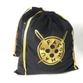 Drawstring Bags Custom Large Black Velvet Hair Bag With Gold Logo Printing Underwear Recyclable  Shoe Dust Pouch With Ribbon