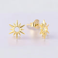QX Custom OEM 925 Sterling Silver Ins Vintage Cute Minimalist Star 18K Gold Plated Stud Earring Fine Jewelry for Women