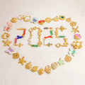 G3944 Wholesale Stainless Steel DIY Pendant Accessories Enamel Butterfly Heart Shaped Pendants bulk Charms for Jewelry Making