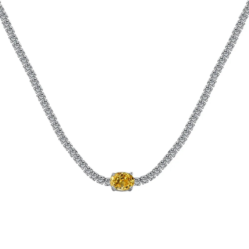 Wholesale Mexican Jewelry 925 Sterling Silver Cubic Zirconia Choker Jewelry Gifts Valentine's Day Necklace for Women