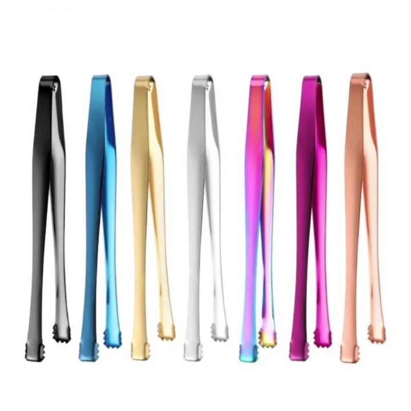 KitchenTea Party Coffee Bar Sliver Small Stainless Steel Sugar Cube Tongs Mini Ice Serving Tongs